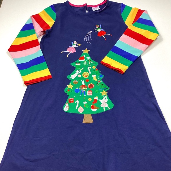 New Christmas Tree Girls Dress,Size 11-12y